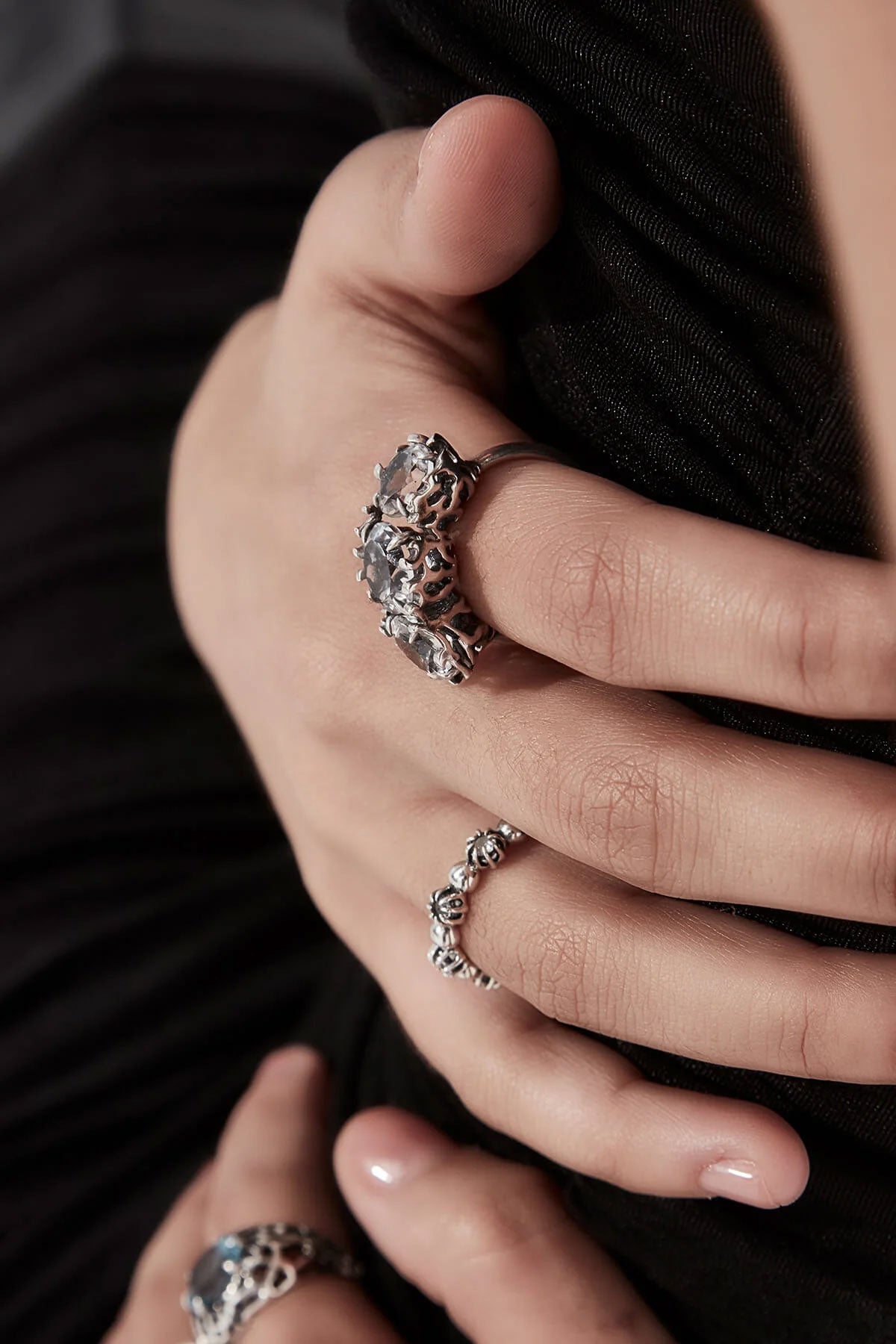 Delicate Distortion Cocktail Ring