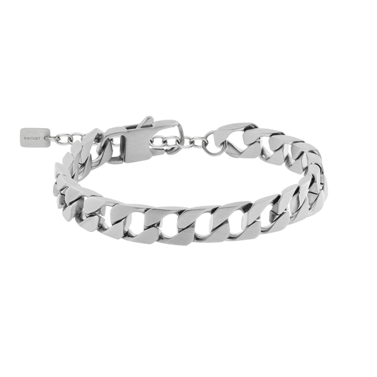 Forge Mens Stainless Steel Cuban Link Bracelet