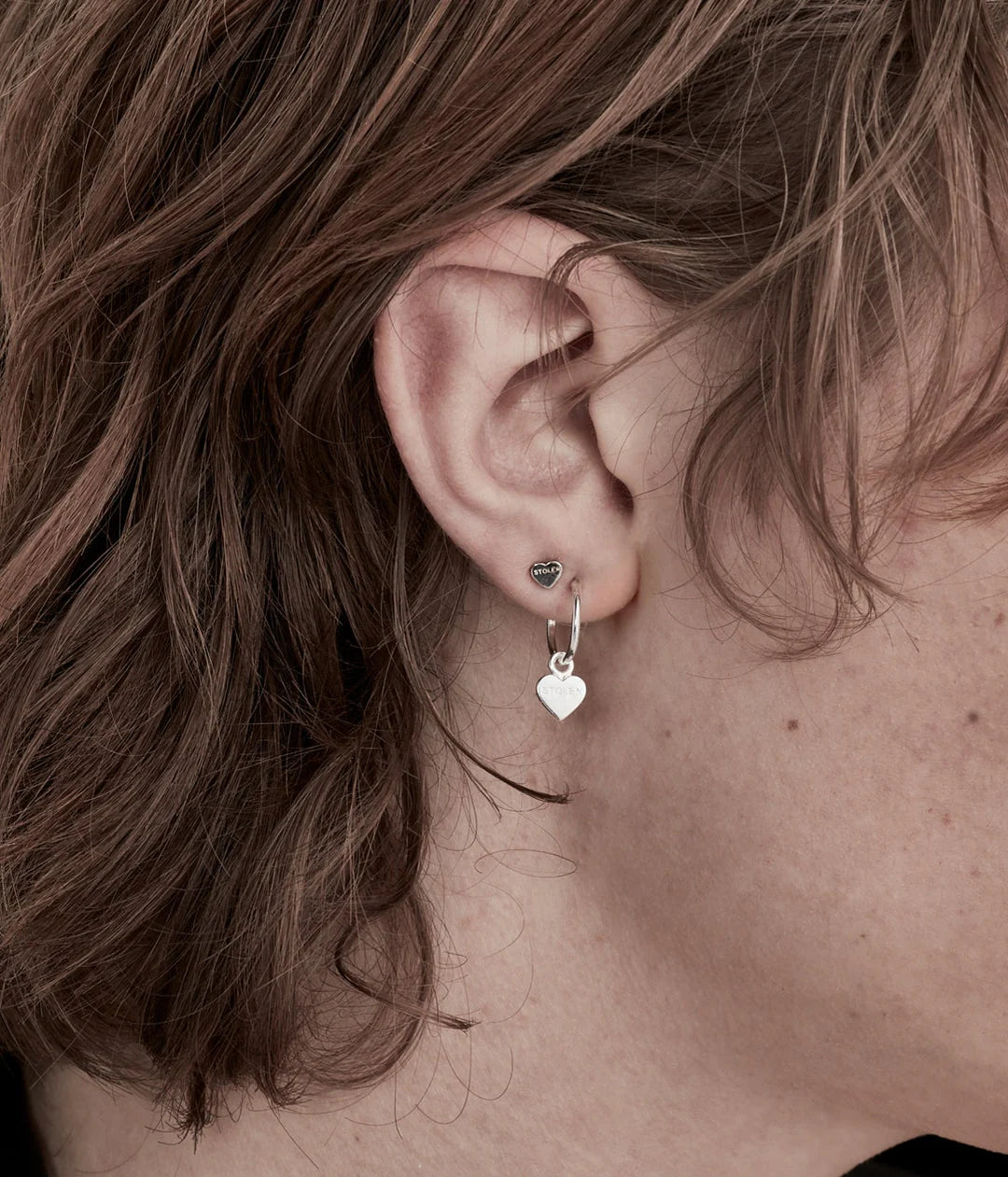 Tiny Stolen Heart Earrings