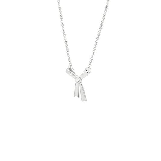 Sterling Silver Small Bow Necklace