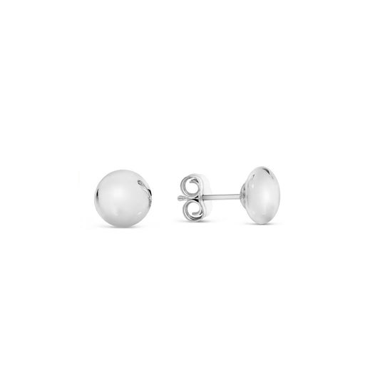 Sterling Silver 5mm Flat Ball Stud Earrings
