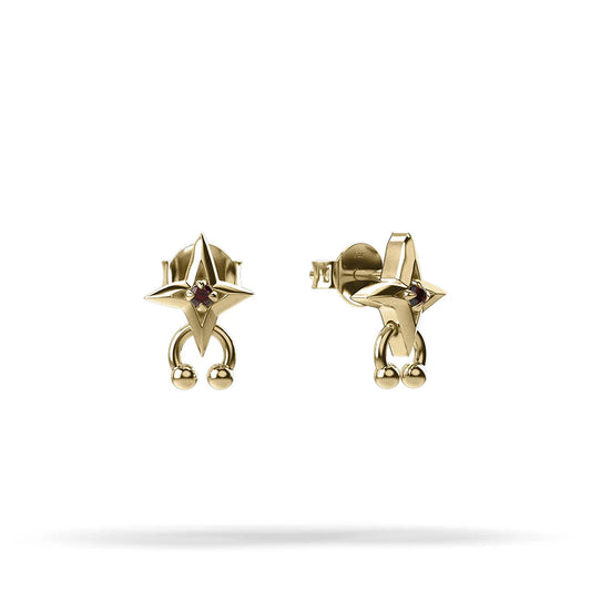 Cosmic Punk Studs - Gold Plated