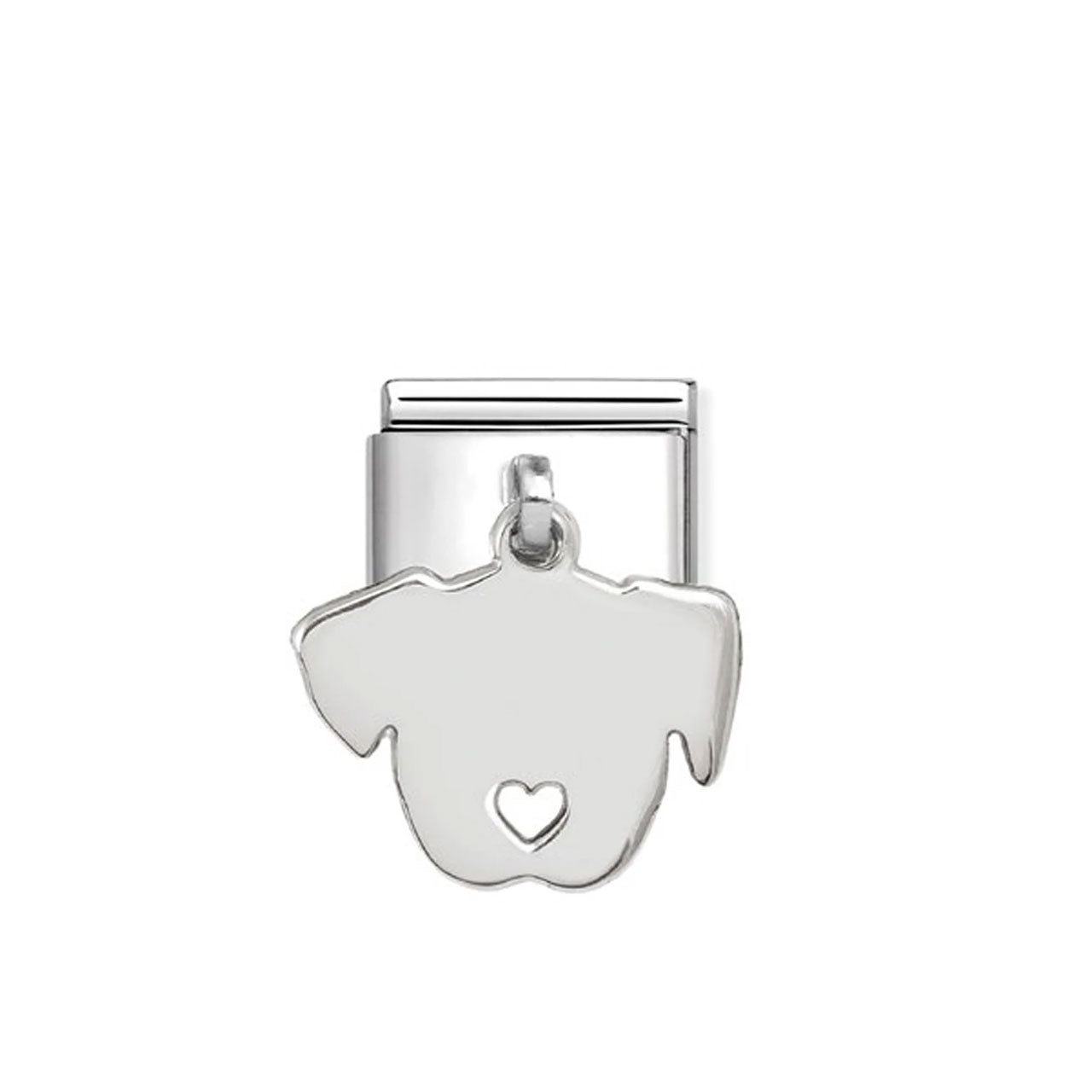 Composable Classic Link 331801/14 Dog Engraving Pendant Charm In Silver