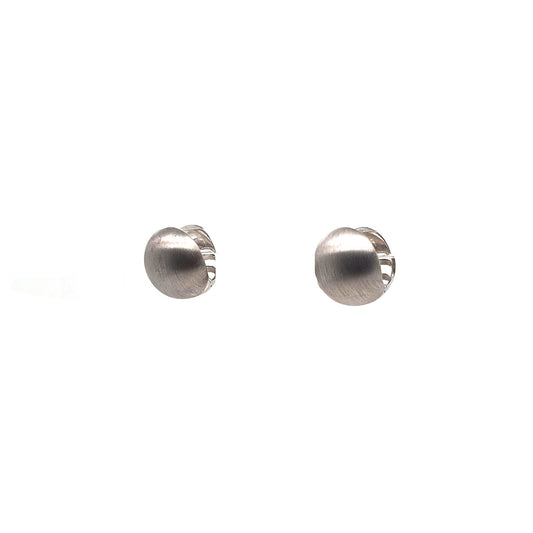 Sterling Silver Round Ball Huggie Earrings