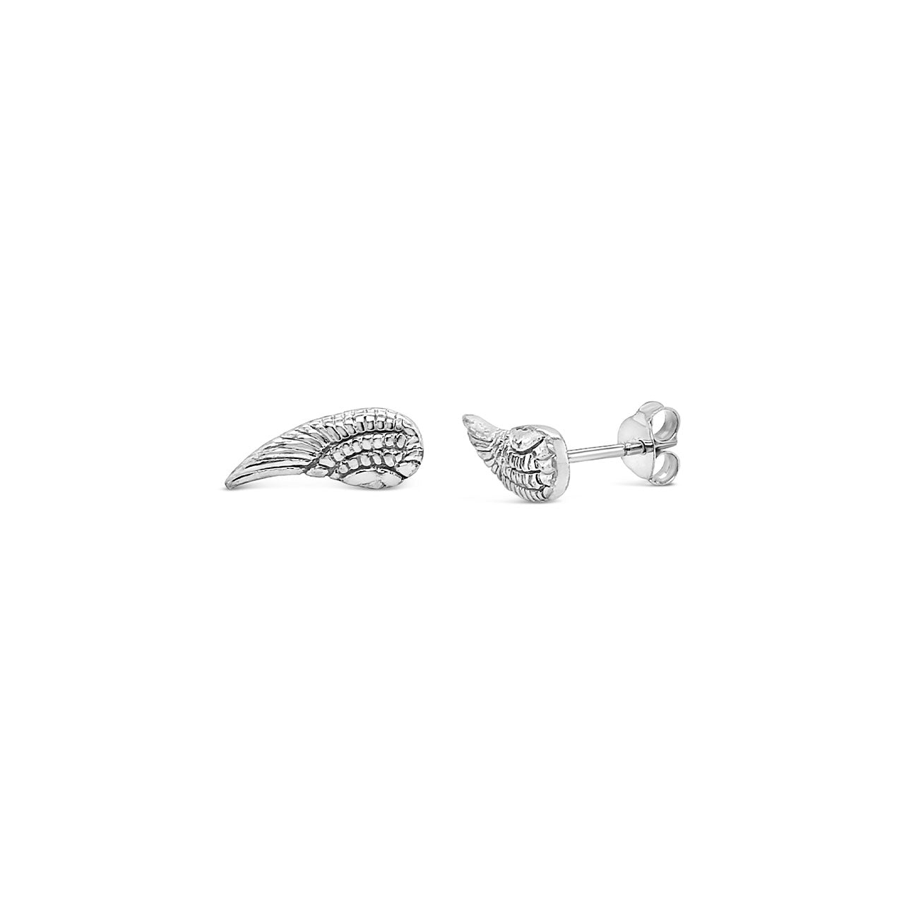 Sterling Silver Small Wing Stud Earrings