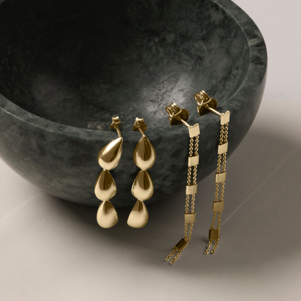 Summer Veil Stud Earring - Gold Plated