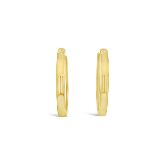 9k Yellow Gold Polished Huggie Earrings