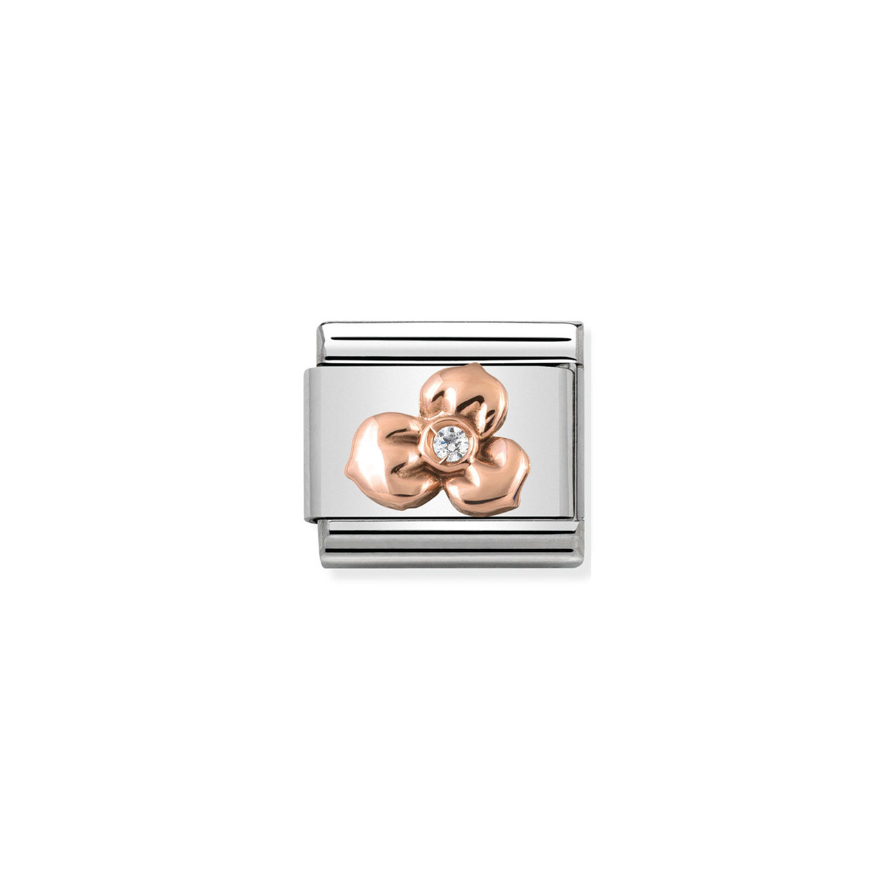 Composable Classic Link 430305/02 Rose Gold Flower with Stone