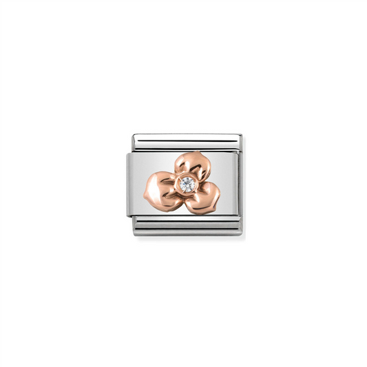 Composable Classic Link 430305/02 Rose Gold Flower with Stone
