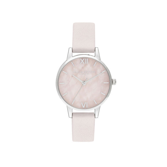 Midi Rose Quartz Blossom & Silver Watch
