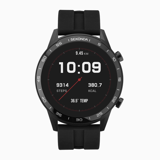 Sekonda Active Smartwatch | Black Case & Black Silicone Strap | 1909