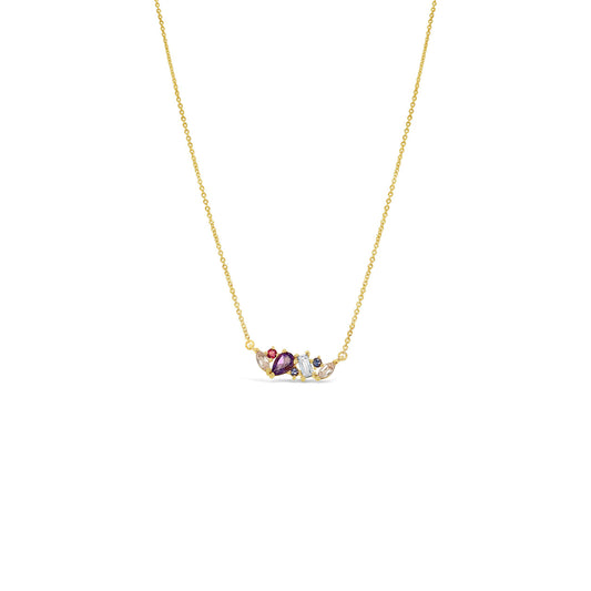 9k Yellow Gold Multistone Pendant