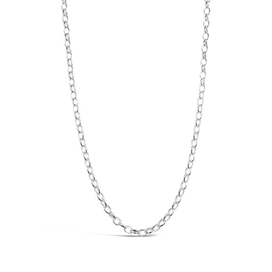 80cm Sterling Silver V340 Oval Belcher Chain
