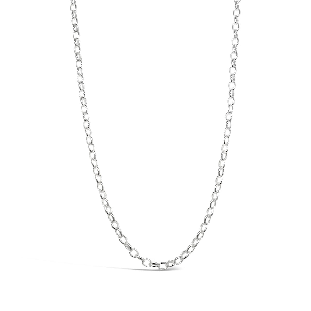 60cm Sterling Silver BO1 Oval Belcher Chain