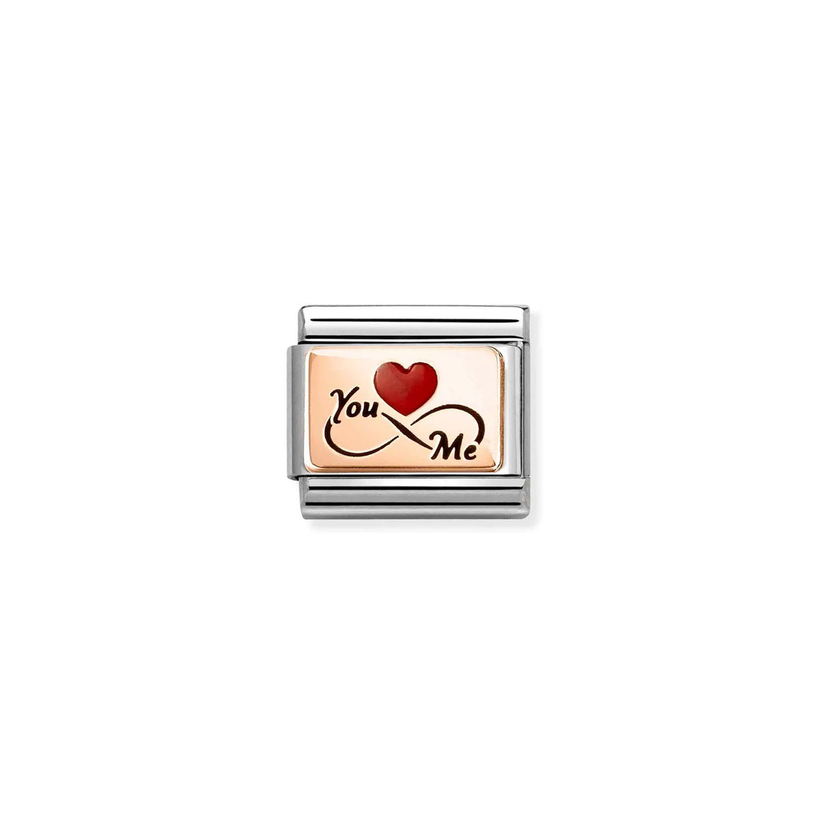 Composable Classic Link 430204/08 You Infinity Me In 9K Rose Gold & Enamel