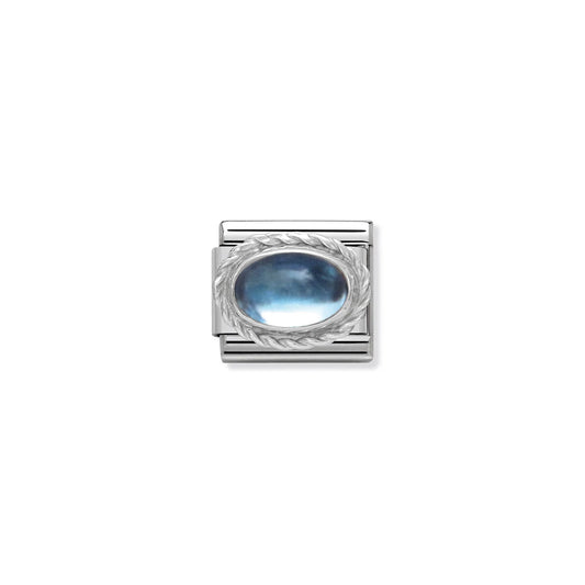 Composable Classic Link 330504/13 Light Blue Topaz Stone In 925 Silver