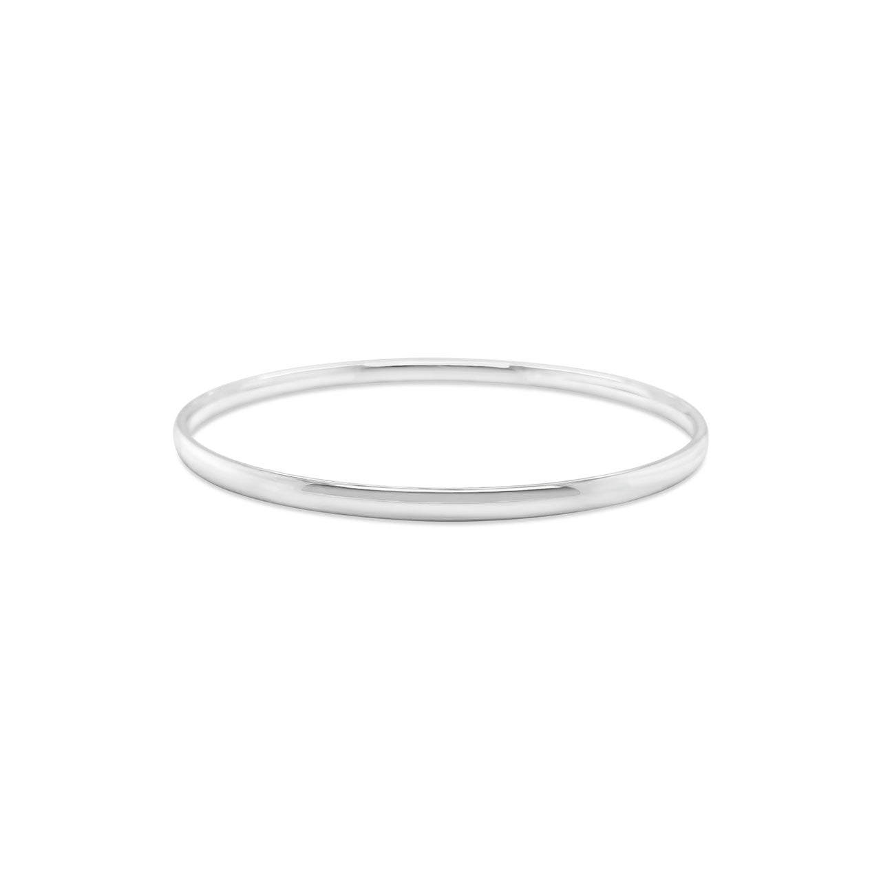 Sterling Silver Golf Style Comfort Curve 8 3/4 Bangle