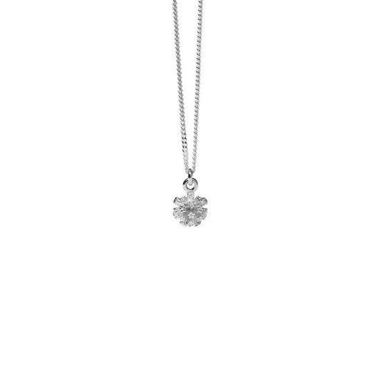 Sterling Silver Pom Pom Charm Necklace