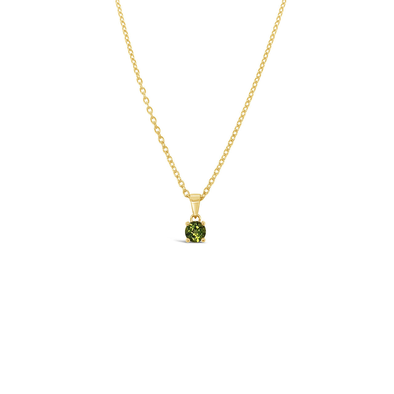 9K Yellow Gold August Birthstone Peridot Pendant