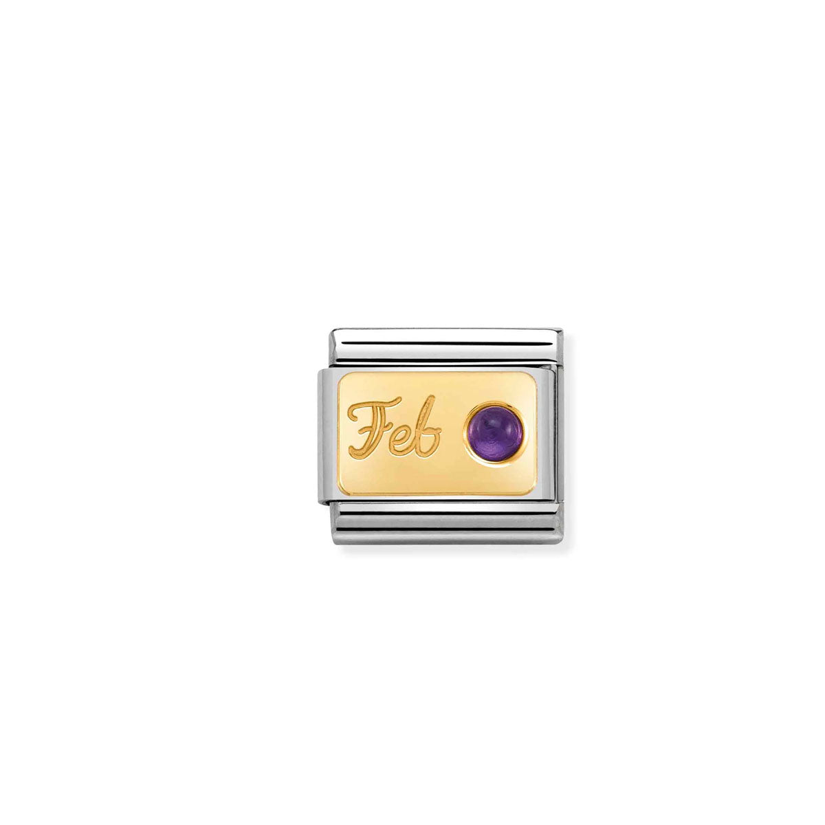 Composable Classic Link 030519/02 February Amethyst In 18k Gold