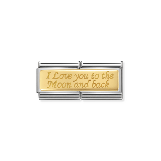 Composable Classic Double Link 030710/10 I Love You To The Moon And Back in 18k Gold