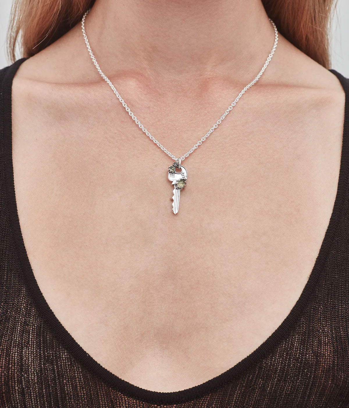 Crystallised Key Necklace