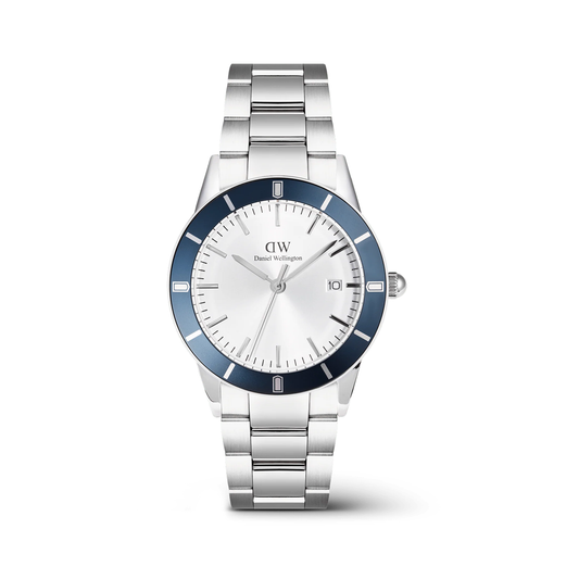 Iconic Paradigma Link Blue Bezel Watch