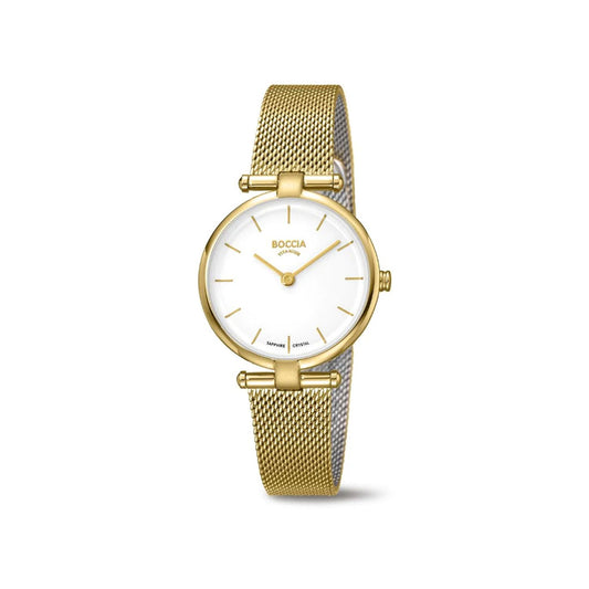 Boccia - Womens Gold Plated Titanium Watch - 3340-03