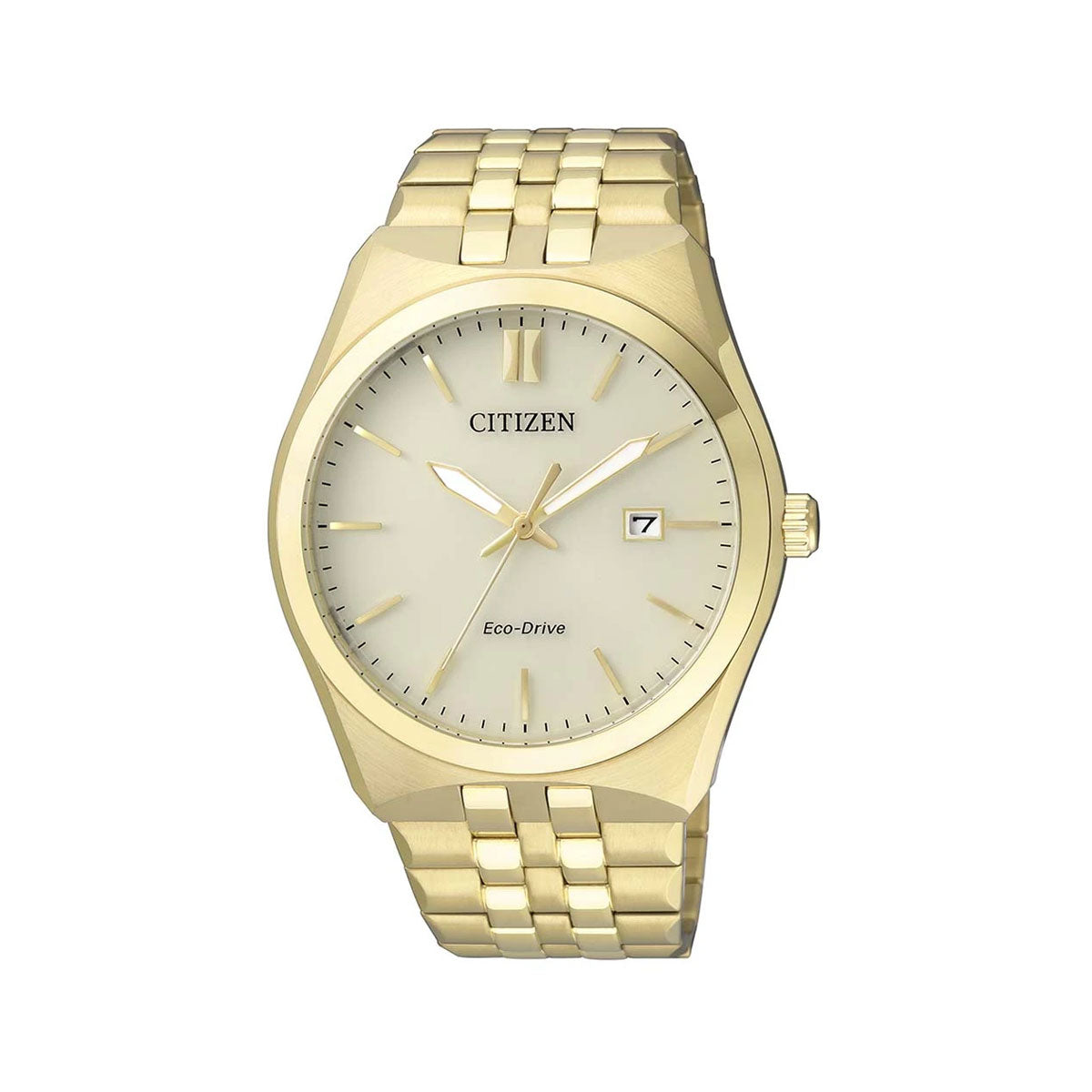 Citizen - BM7332-61P Mens Gold Plated Eco-Drive Dress Watch