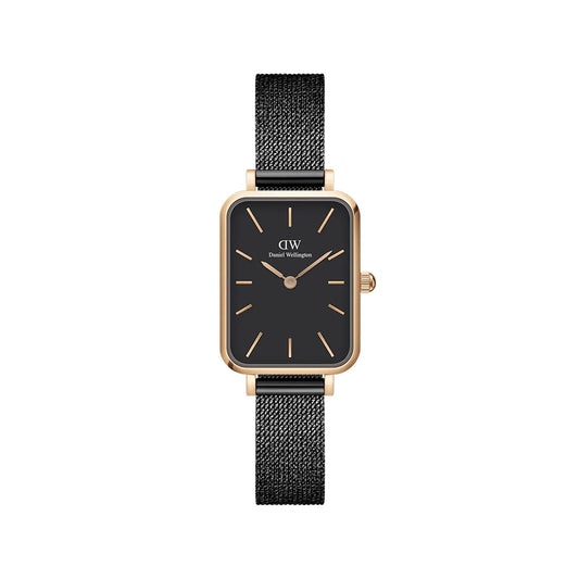 Quadro Pressed Ashfield - Black & Rose Gold Watch