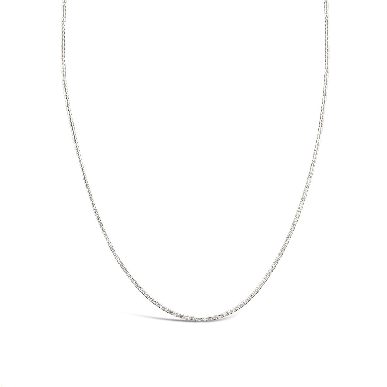 50cm Sterling Silver Wheat Pattern Adjustable Chain