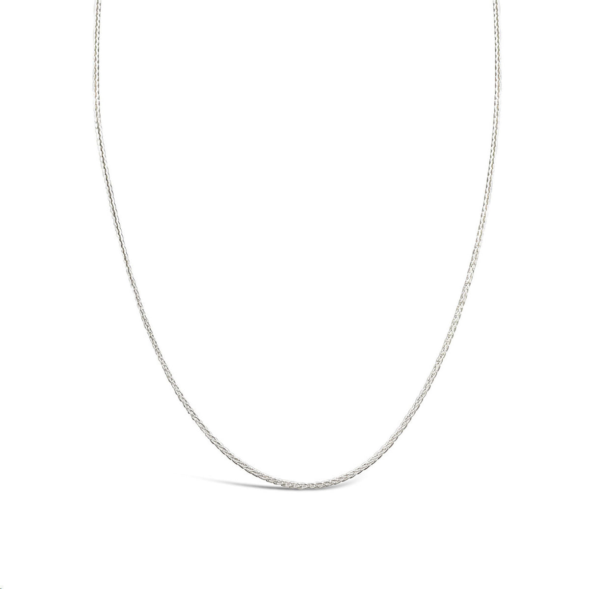 50cm Sterling Silver Wheat Pattern Adjustable Chain