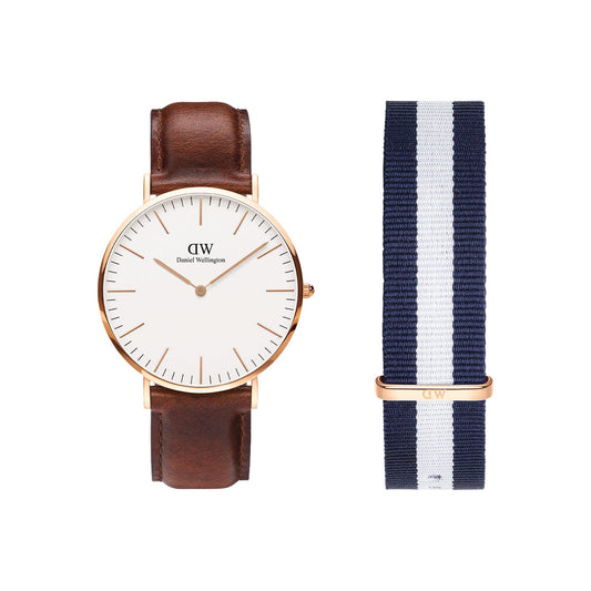 Classic St Mawes 40mm Watch & Glasgow Nato Strap Gift Set
