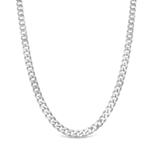 45cm Sterling Silver V304 Diamond Cut Curb Chain