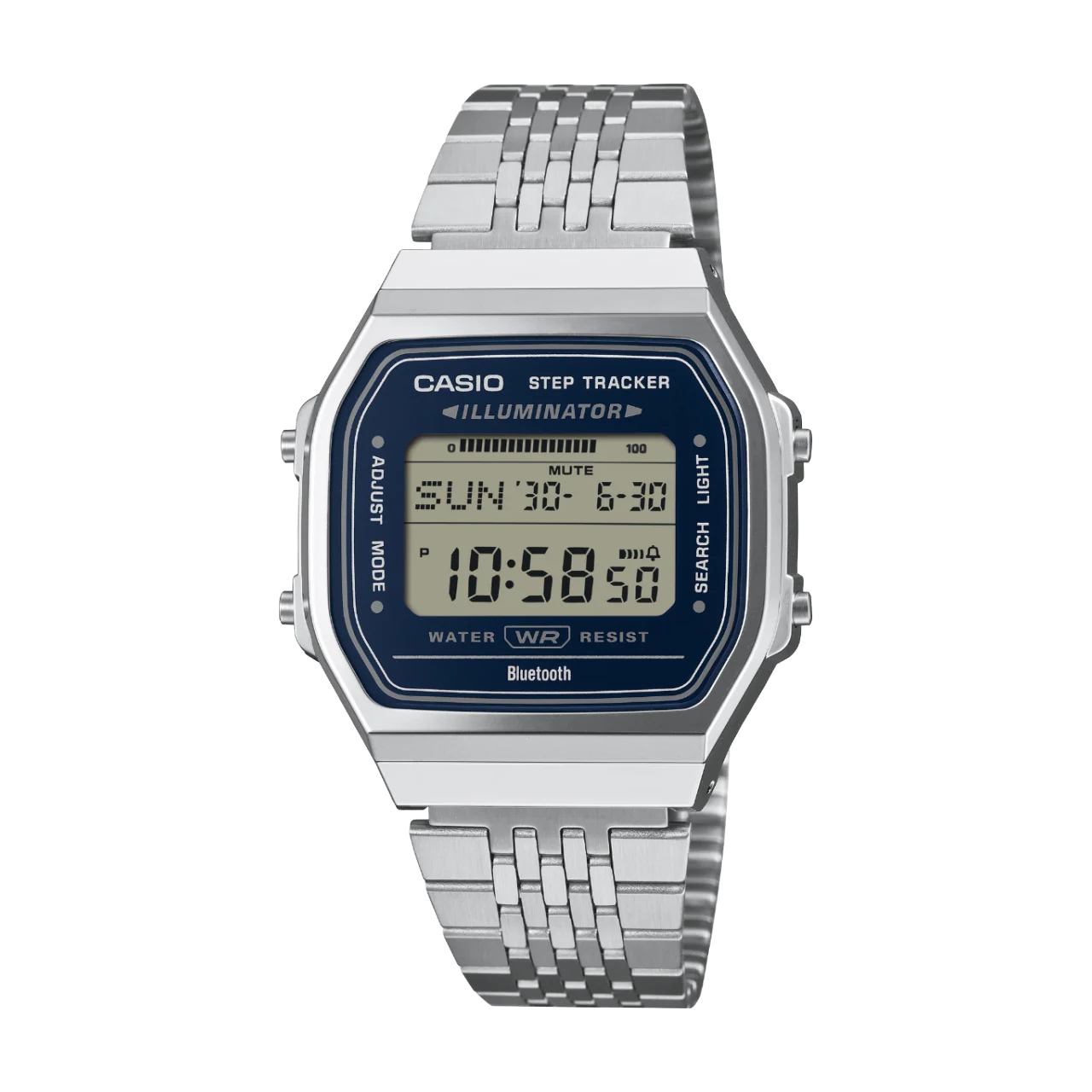 Casio Digital Vintage Steel Step Counter Watch - ABL100WE-2A
