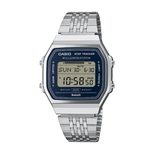 Casio Digital Vintage Steel Step Counter Watch - ABL100WE-2A