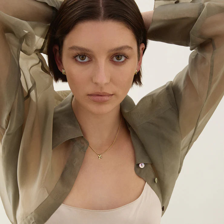 Bisous Stud Earrings - Gold Plated