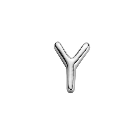 Silver Letter Y