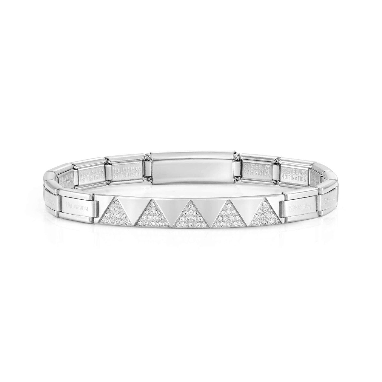 Trendsetter Bracelet 021140/001 Stainless Steel & Triangle CZ Pattern