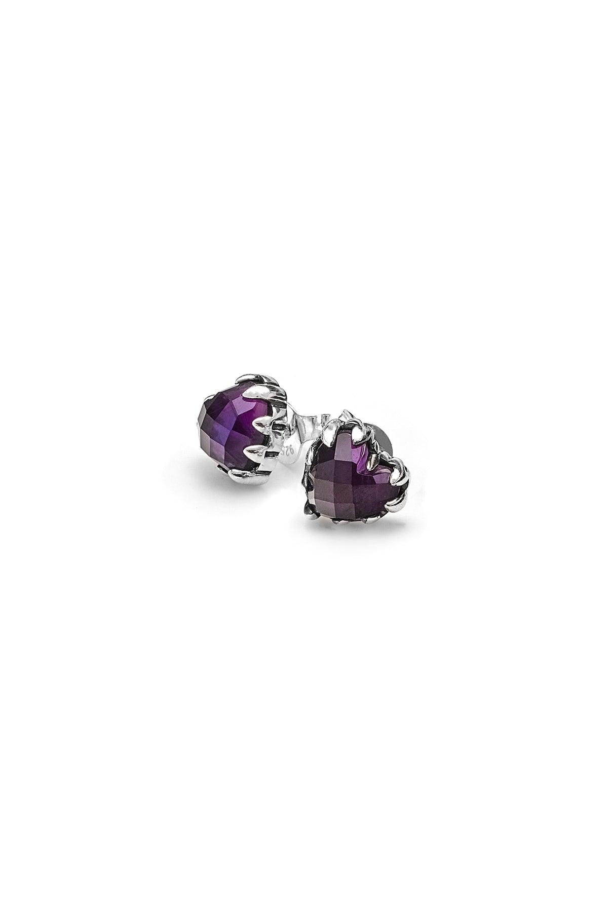 Love Claw Earrings - Dark Amethyst - Jamies Jewellers