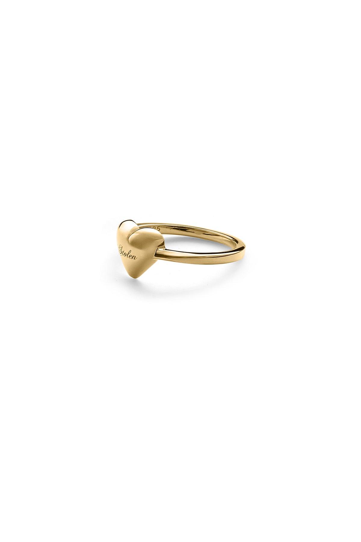 Full Heart Ring - Gold Plated - Jamies Jewellers