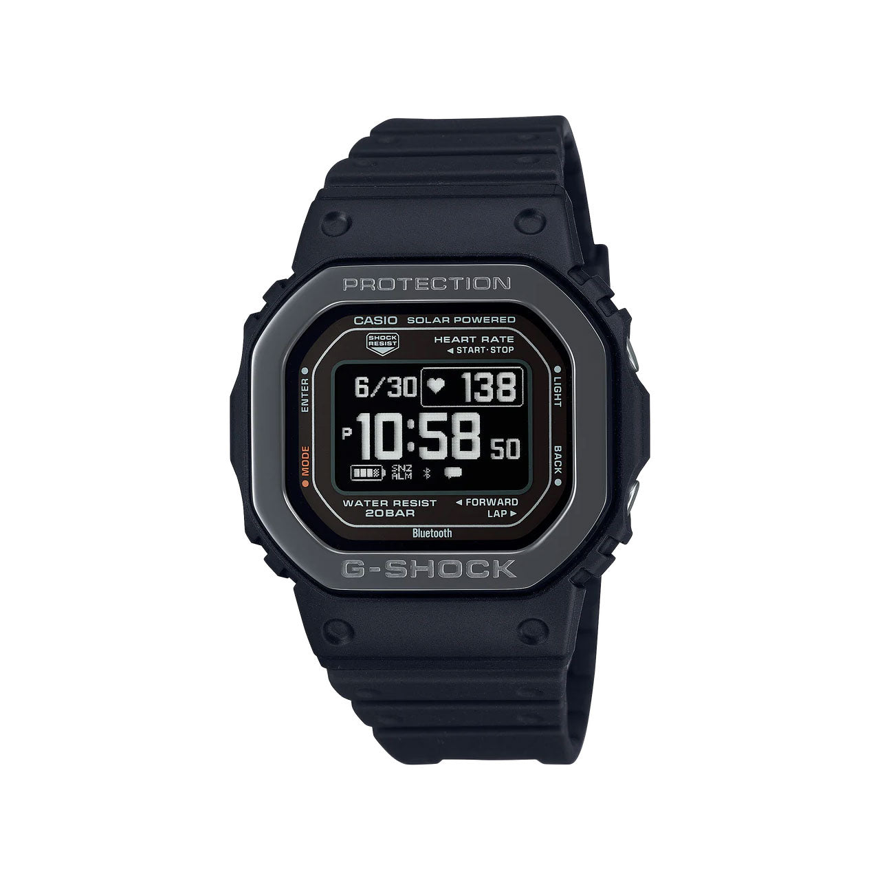 G-Squad - Black Heart Rate Monitor Watch - DWH5600MB-1D