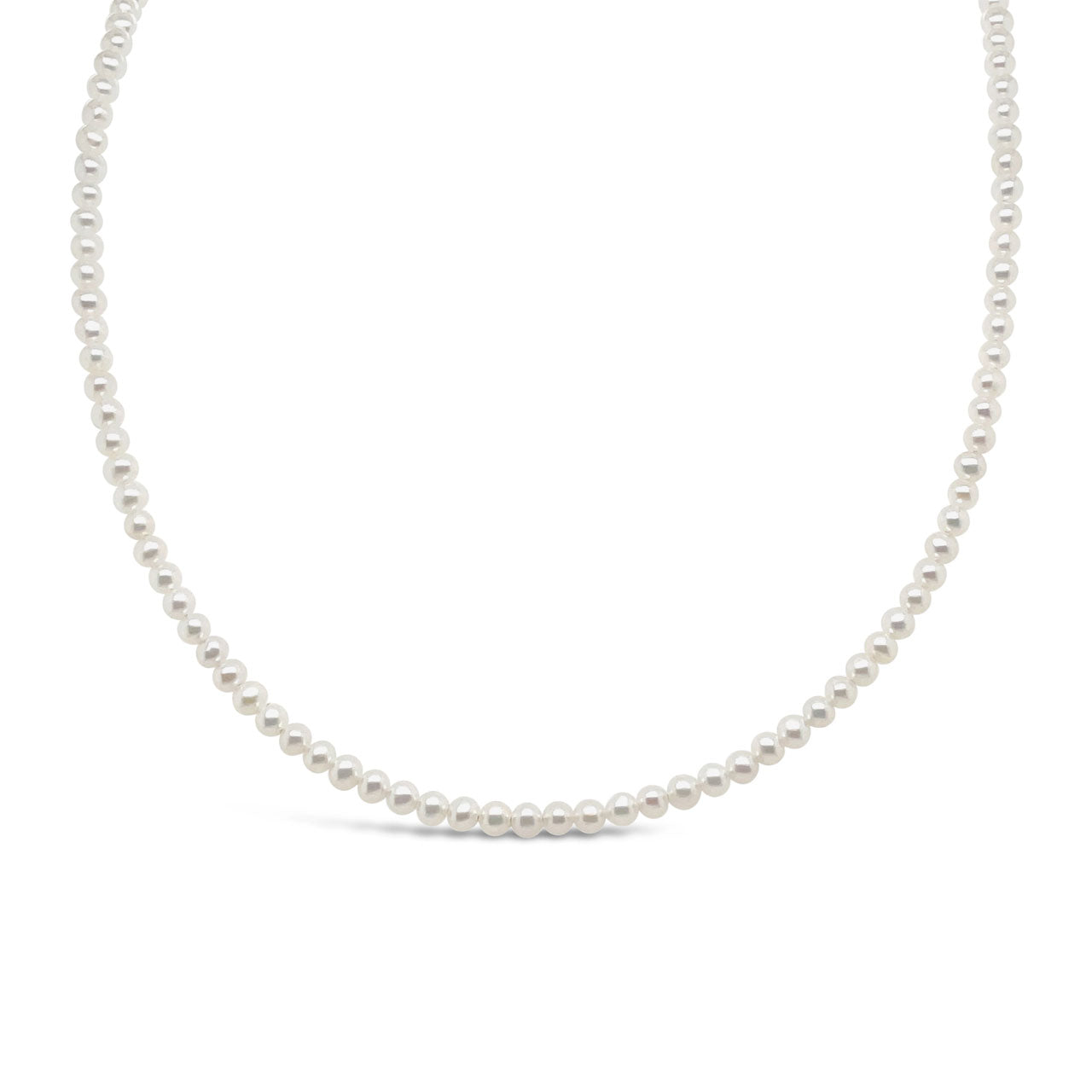 3-3.5mm Semi Round White Fresh Water Pearl Necklace