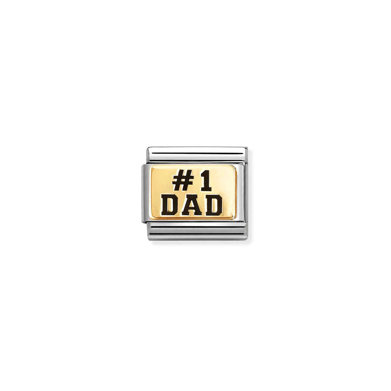 Composable Classic Link 030166/39 #1 Dad In 18K Gold And Enamel