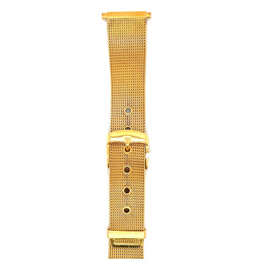 18-22mm Gents Gold Plated Mesh Bracelet Watch Strap