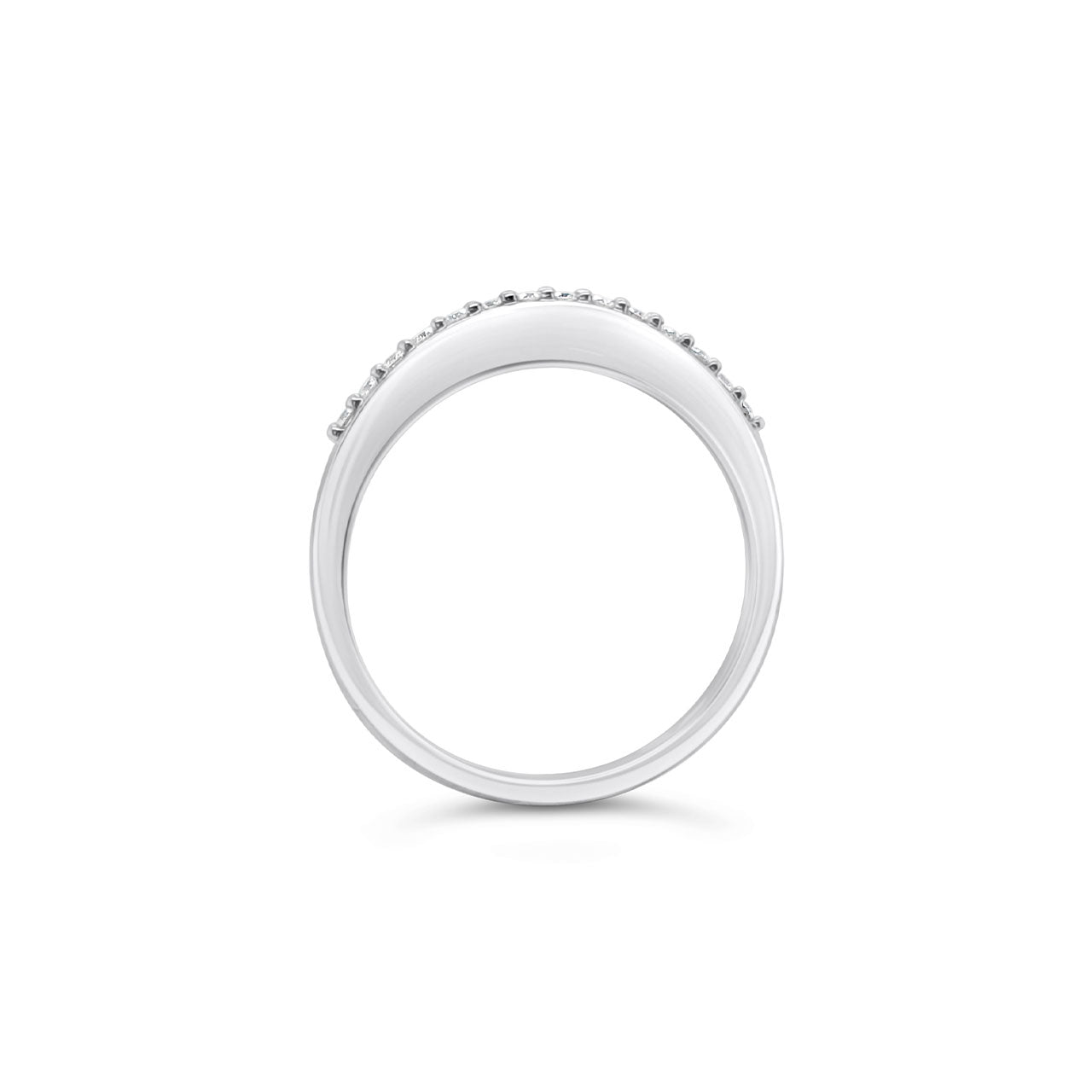 9k White Gold 0.14ct Diamond Band Ring
