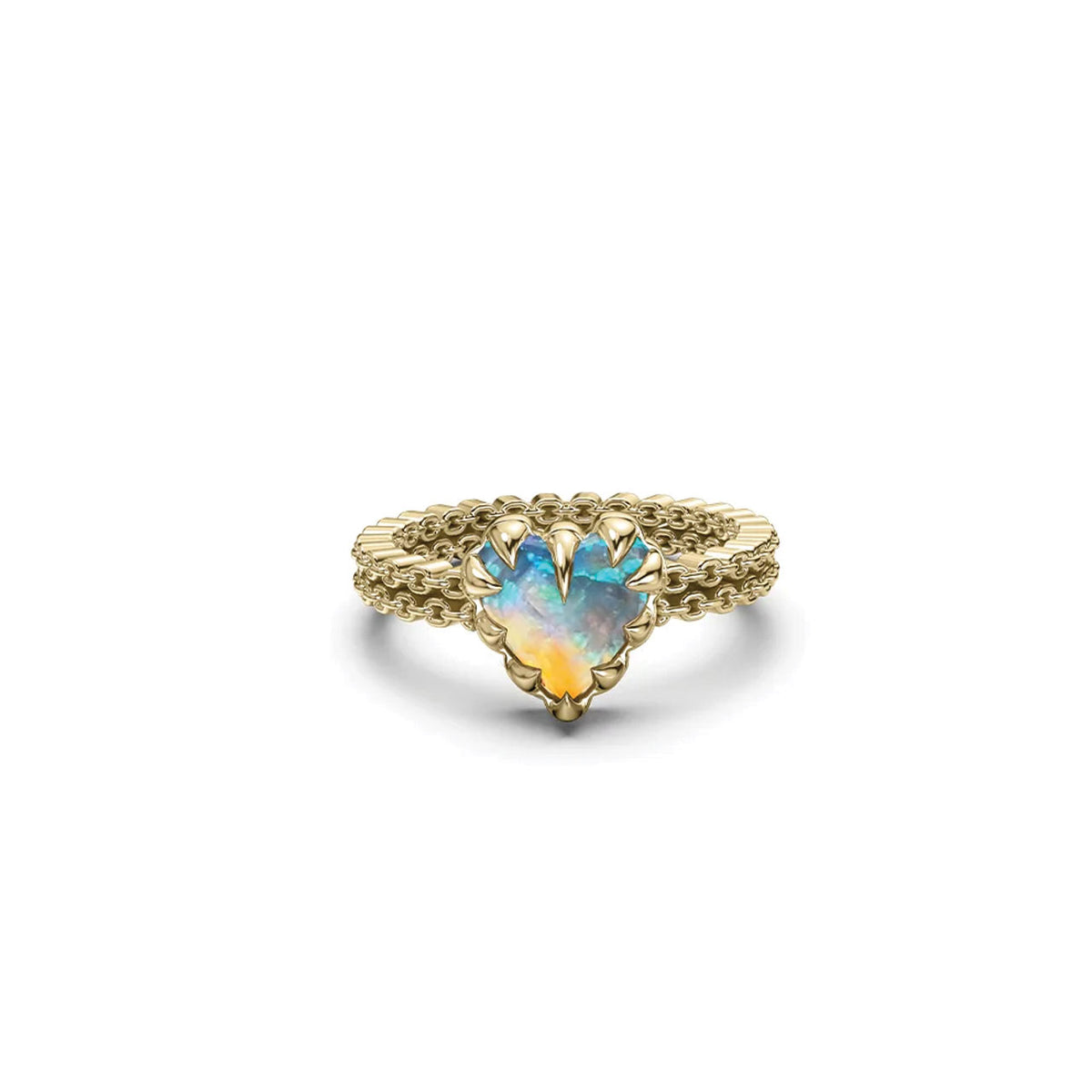 Mini Love Claw Ring Bello Opal - 18K Gold Vermeil - Size N