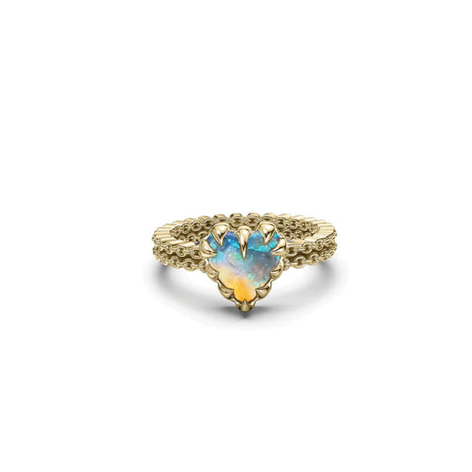 Mini Love Claw Ring Bello Opal - 18K Gold Vermeil - Size N