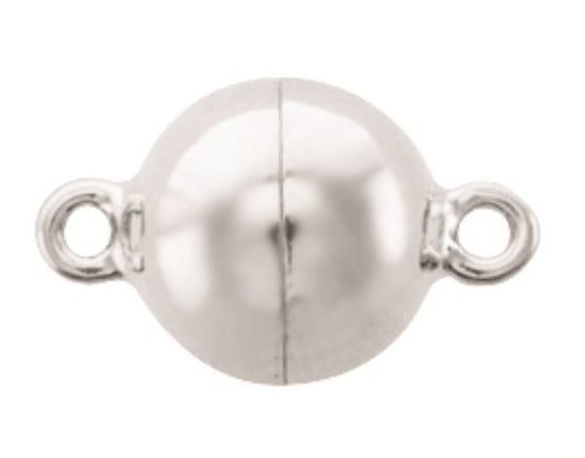 Sterling Silver 12mm Magnetic Ball Clasp