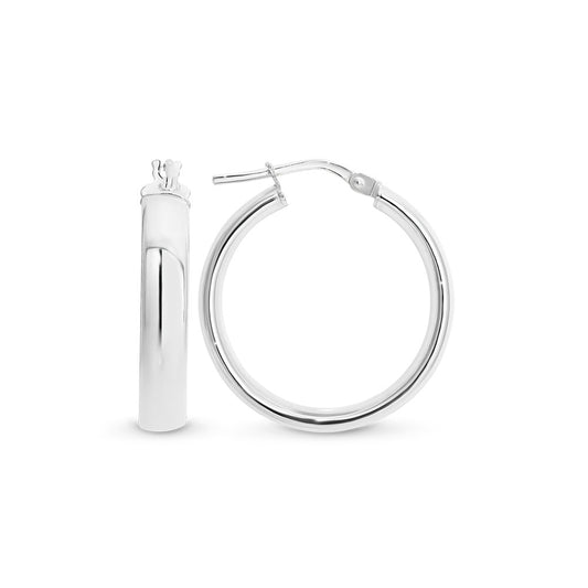 Sterling Silver 17mm Creole Hoop Earrings